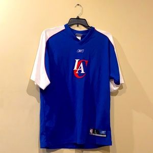 Reebok Clippers short sleeve shooting shirt Large NWT